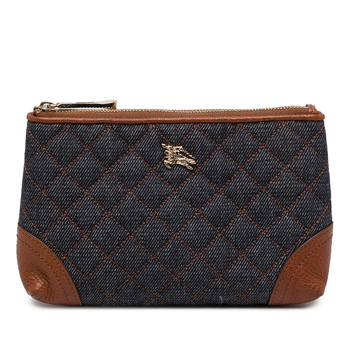 Burberry Trousse Matelassé de maquillage Jean Bleu – vue principale – GABY PARIS