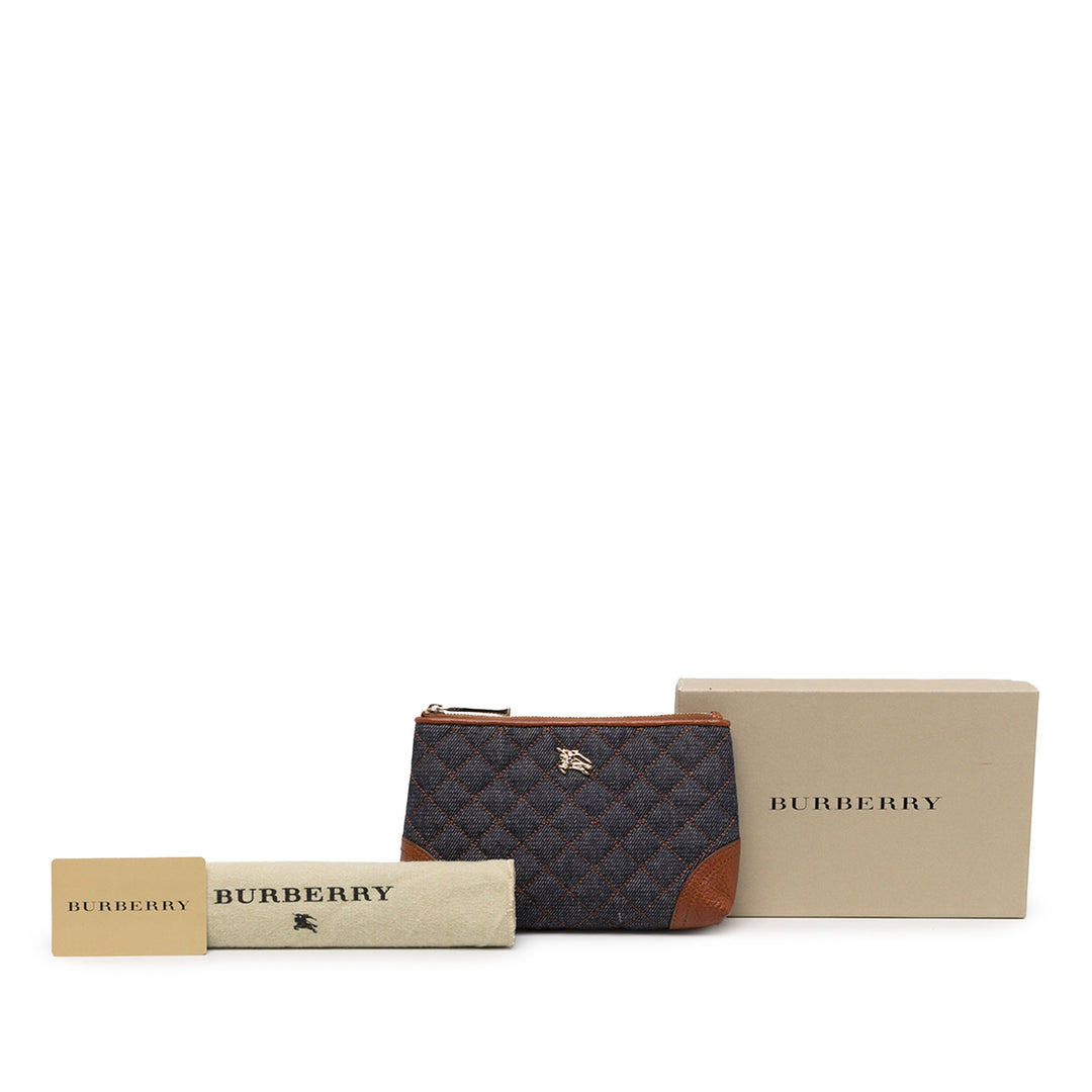 Burberry Trousse Matelassé de maquillage Jean Bleu – vue 6 – GABY PARIS
