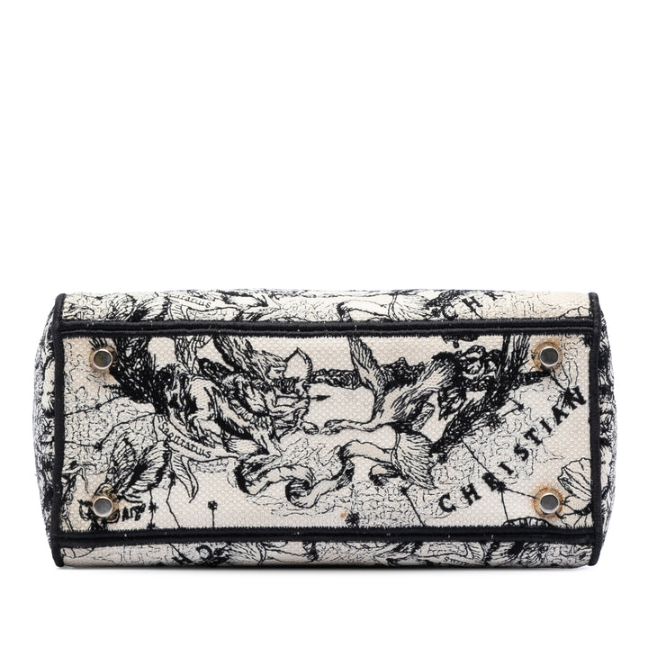 Dior Medium brodé Toile Zodiac Lady D Lite
