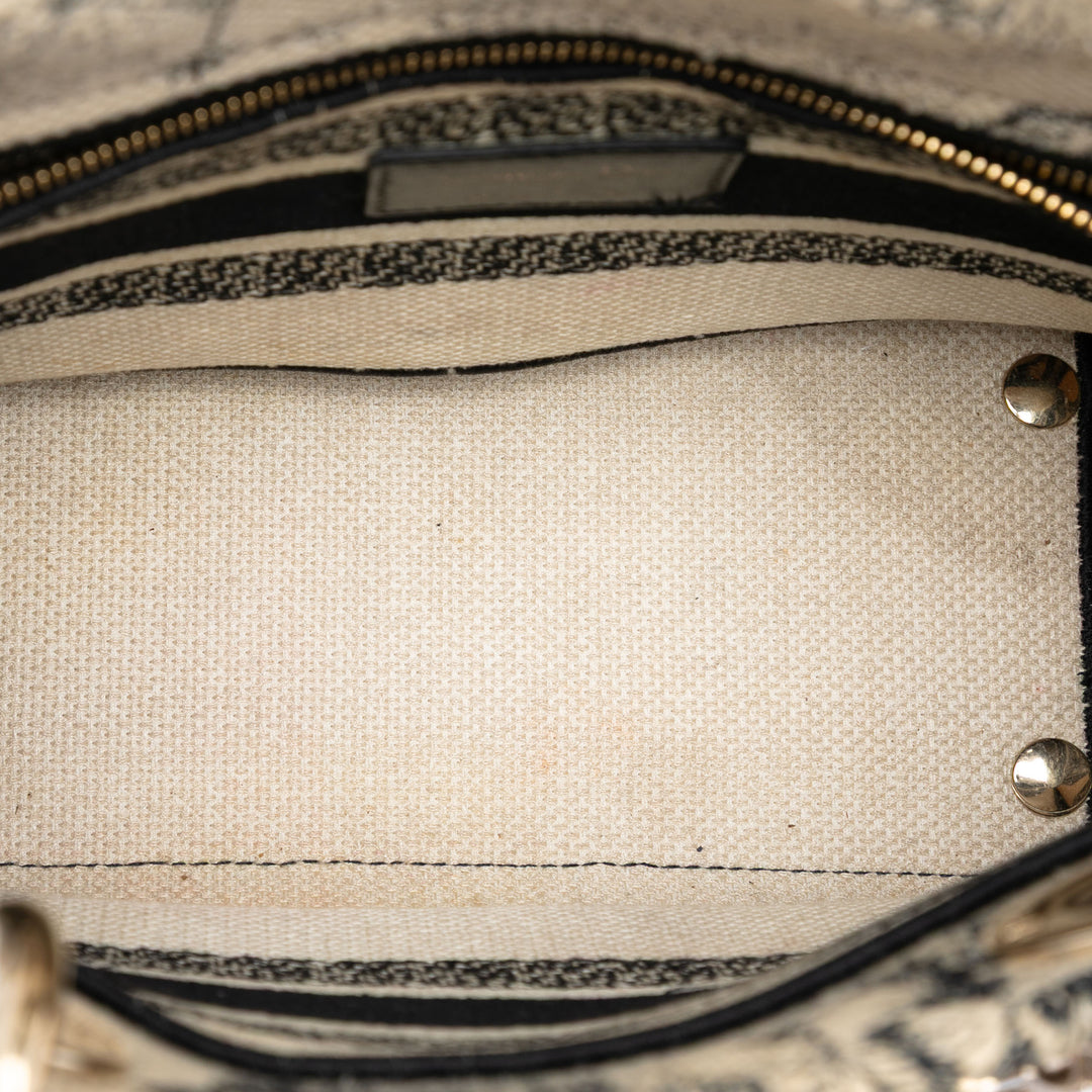 Dior Medium brodé Toile Zodiac Lady D Lite