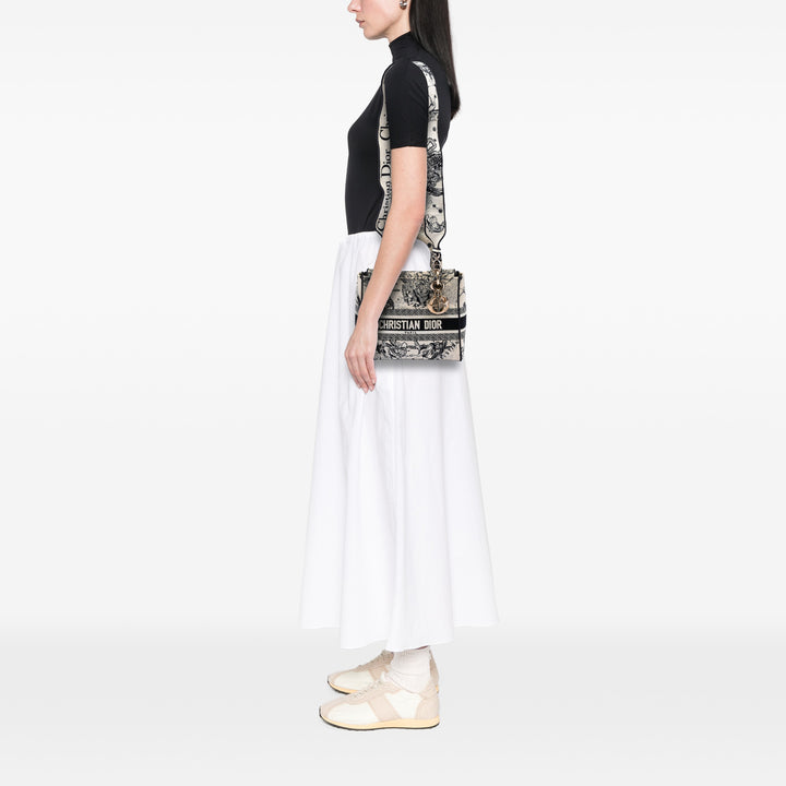 Dior Medium brodé Toile Zodiac Lady D Lite