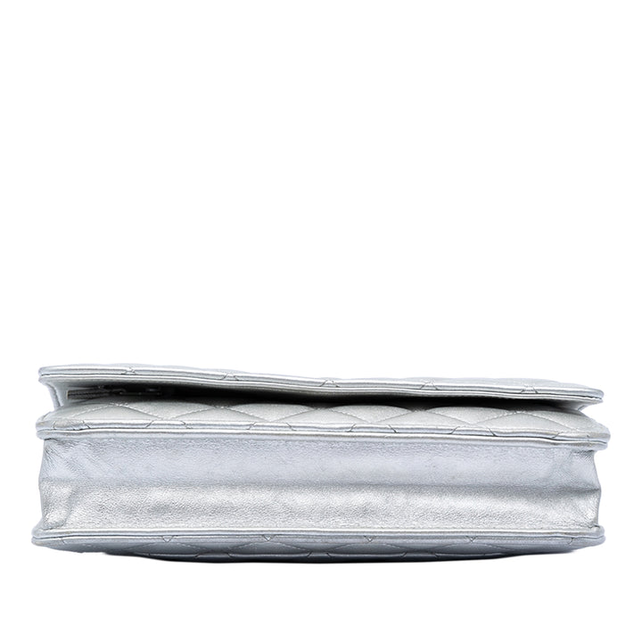 Chanel CC Matelassé Metallic Cuir d’agneau Wallet on Chain