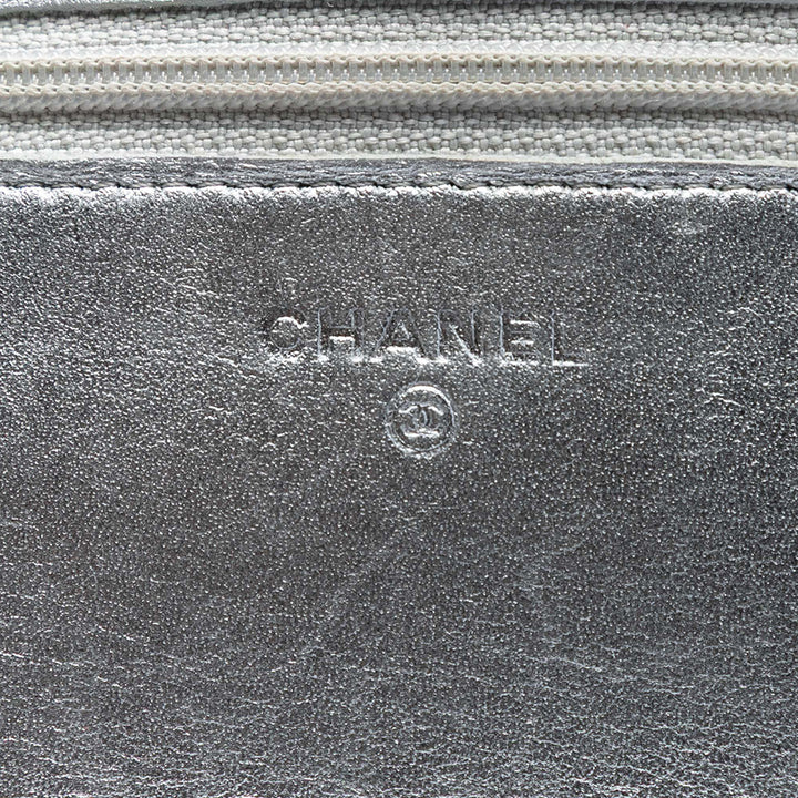 Chanel CC Matelassé Metallic Cuir d’agneau Wallet on Chain