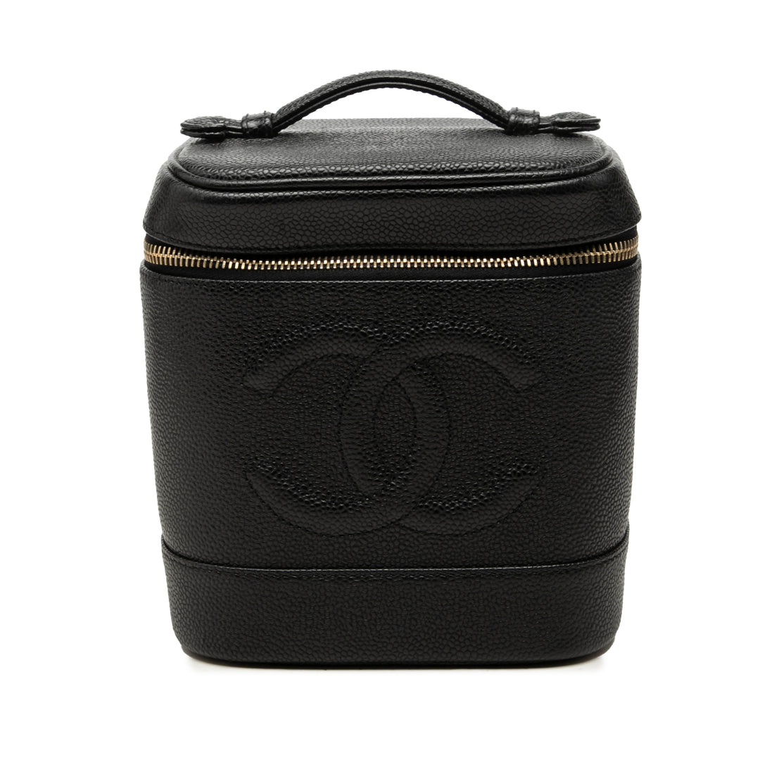 Chanel Vanity CC Cuir caviar Noir – vue principale – GABY PARIS