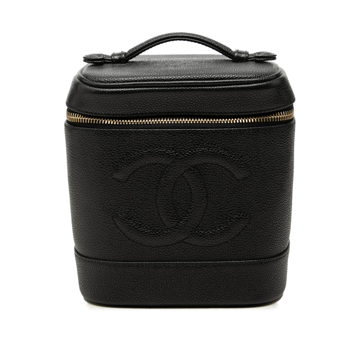 Chanel Vanity CC Cuir caviar Noir – vue principale – GABY PARIS