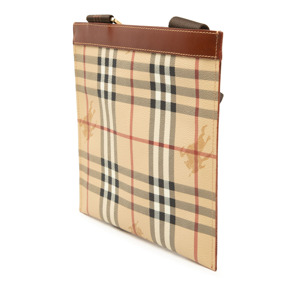 Burberry Sac bandoulière Haymarket Check Toile enduite Beige – vue 2 – GABY PARIS