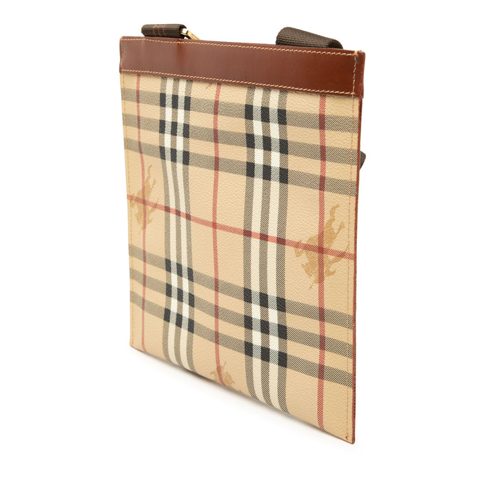Burberry Sac bandoulière Haymarket Check Toile enduite Beige – vue 2 – GABY PARIS
