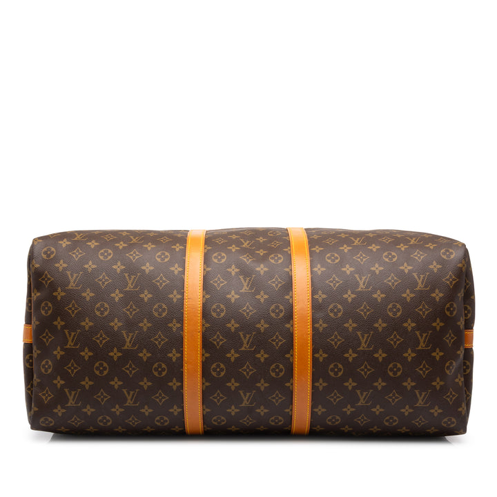 Louis Vuitton Sac de voyage Keepall Bandouliere 60 Monogram Marron – vue 3 – GABY PARIS