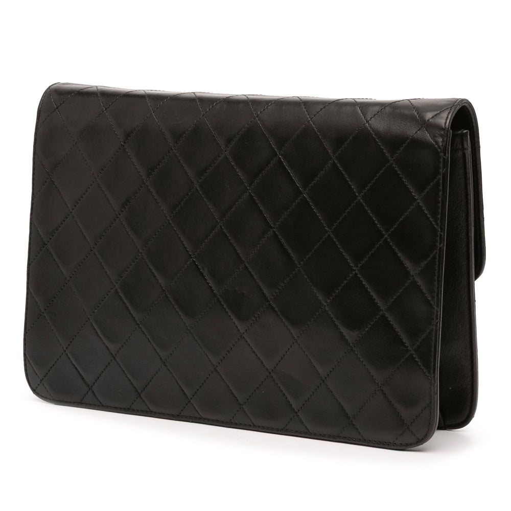 Chanel Medium CC Quilted Cuir d’agneau Single Flap Noir – GABY PARIS Authentique
