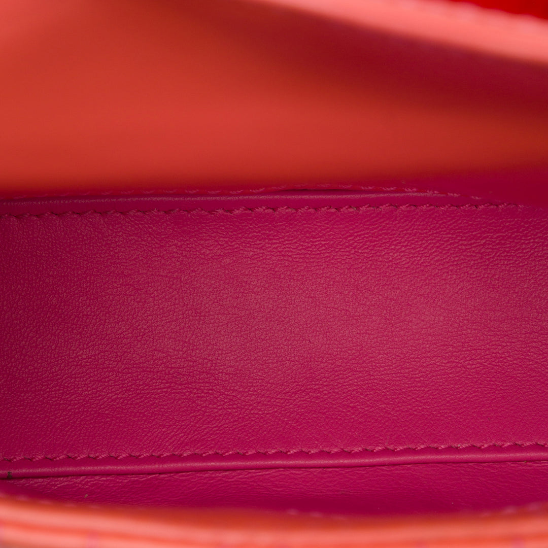 Dior Sac à main Lady Dior Cannage Micro Orange – vue 4 – GABY PARIS