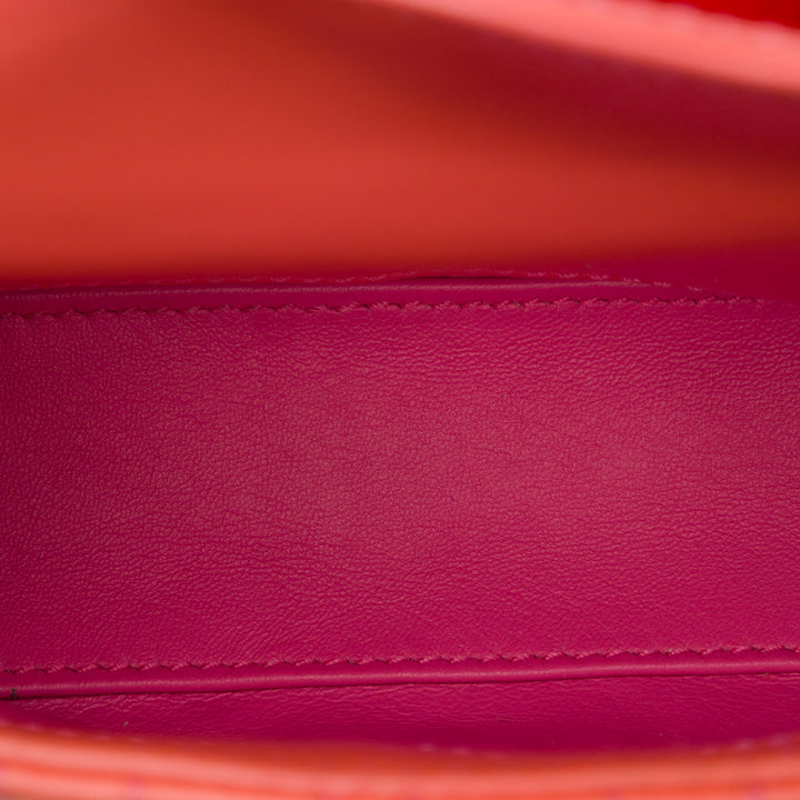 Dior Sac à main Lady Dior Cannage Micro Orange – vue 4 – GABY PARIS