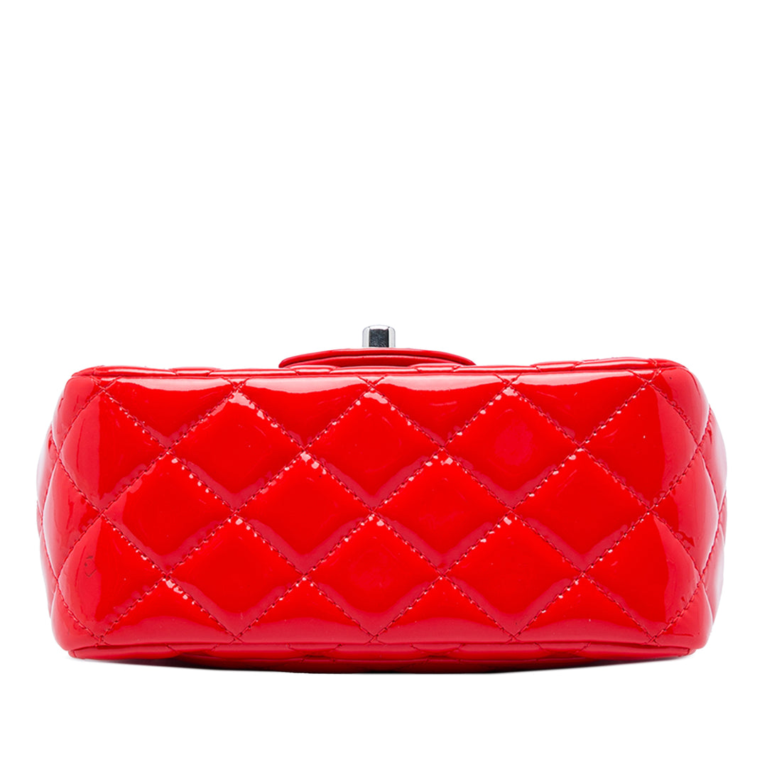 Chanel Classic Carré Rabat simple Mini Rouge – vue 3 – GABY PARIS
