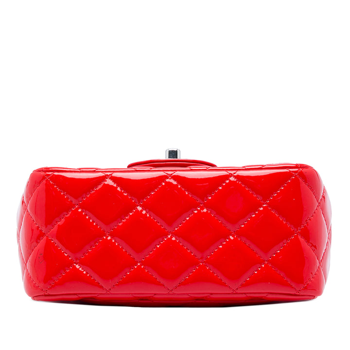 Chanel Classic Carré Rabat simple Mini Rouge – vue 3 – GABY PARIS