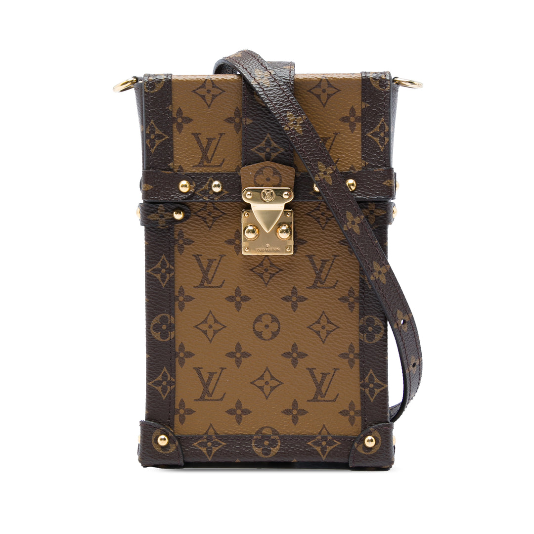 Louis Vuitton Pochette Trunk Verticale Monogram Reverse Marron – vue principale – GABY PARIS