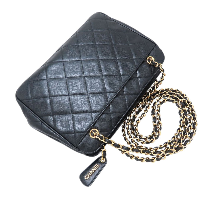 Chanel CC Matelassé Caviar Front Pocket Sac bandoulière