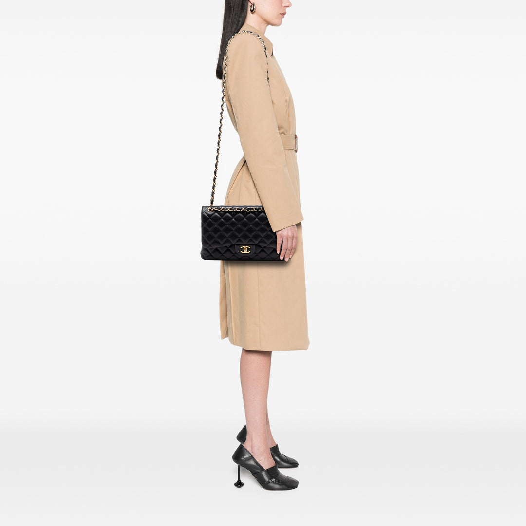 Chanel Jumbo Classic Cuir d’agneau Double rabat