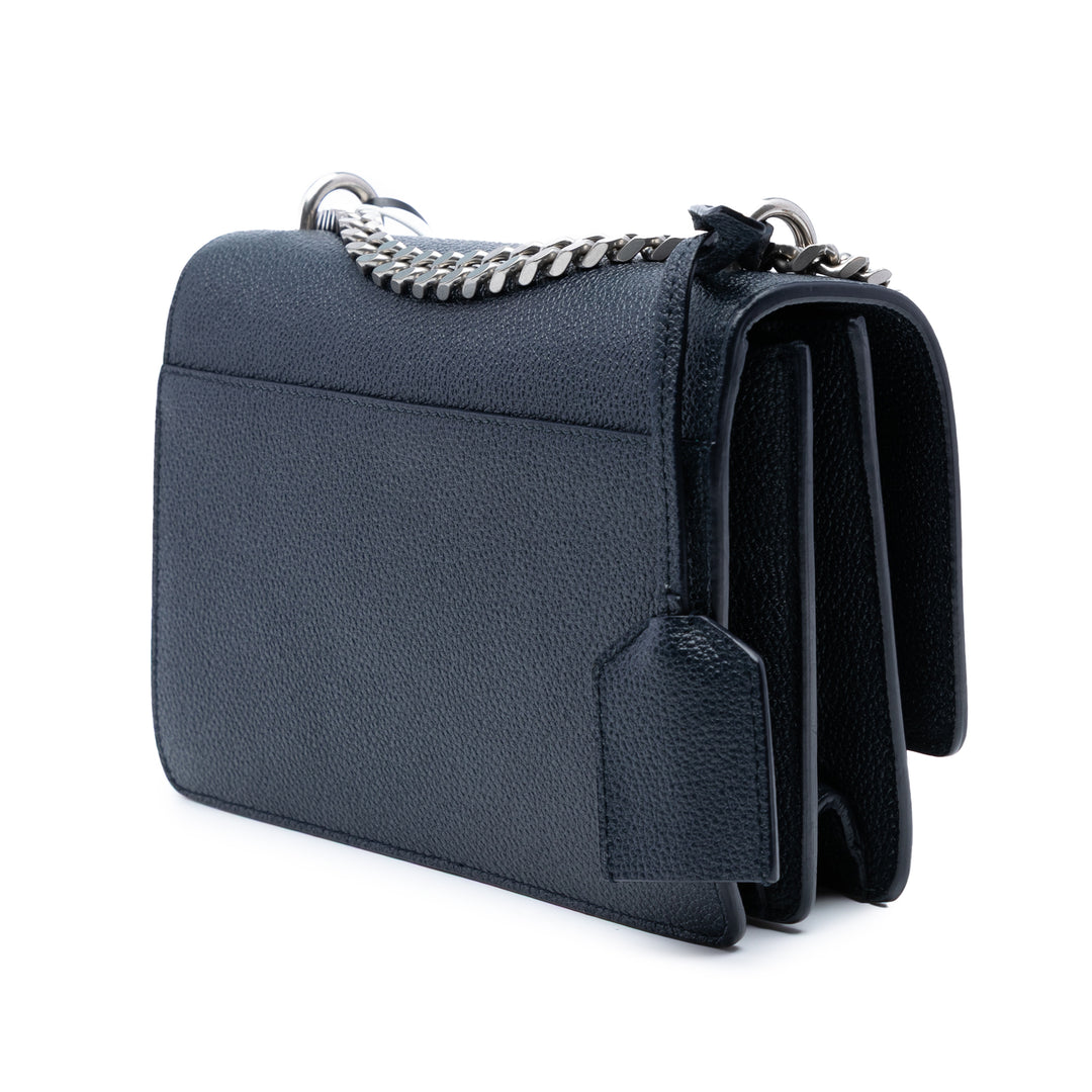 Saint Laurent Small Cuir de veau grainé Monogram Sunset Sac porté croisé