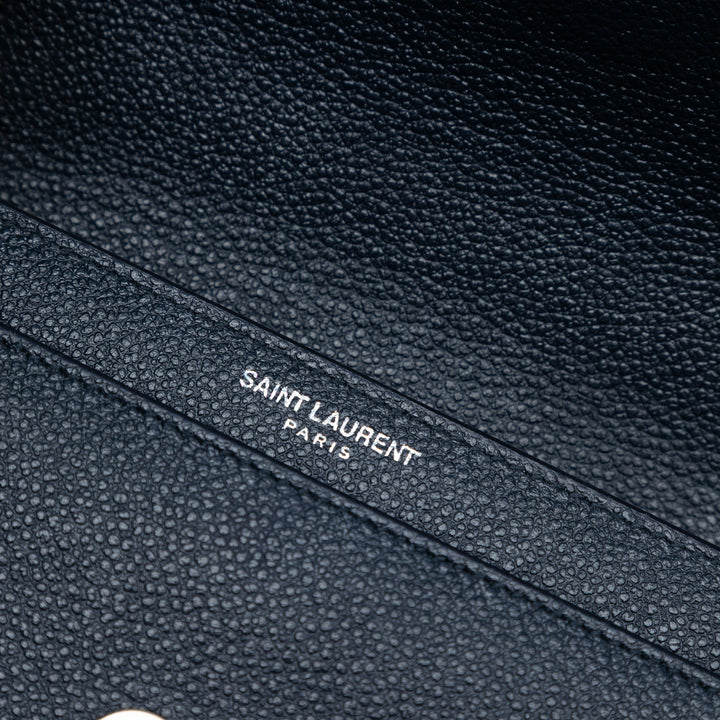 Saint Laurent Small Cuir de veau grainé Monogram Sunset Sac porté croisé