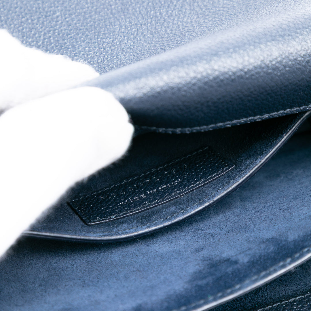 Saint Laurent Small Cuir de veau grainé Monogram Sunset Sac porté croisé