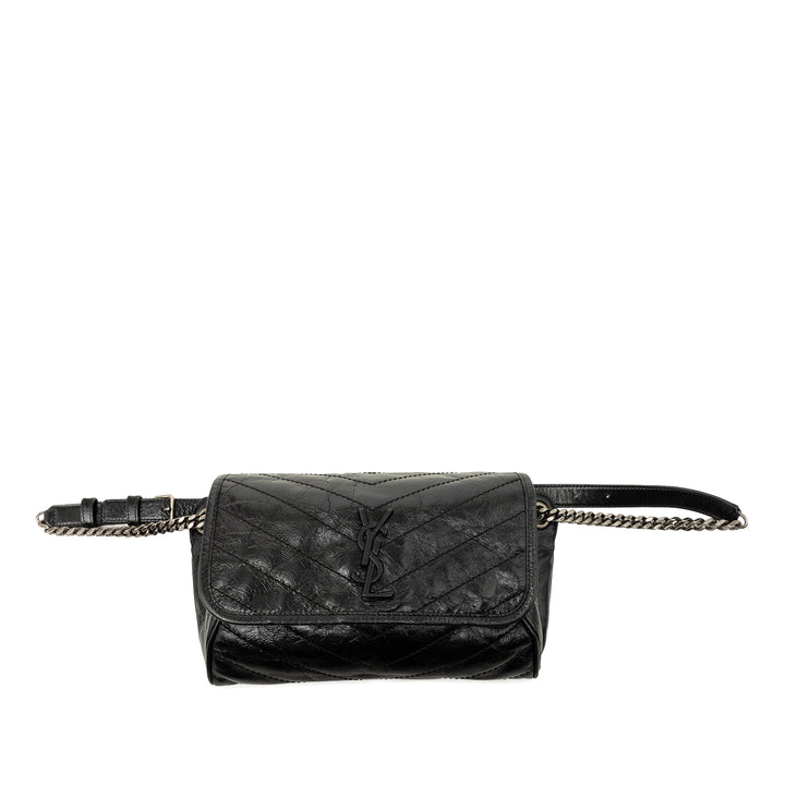 Saint Laurent froissé Niki Sac ceinture Cuir de veau