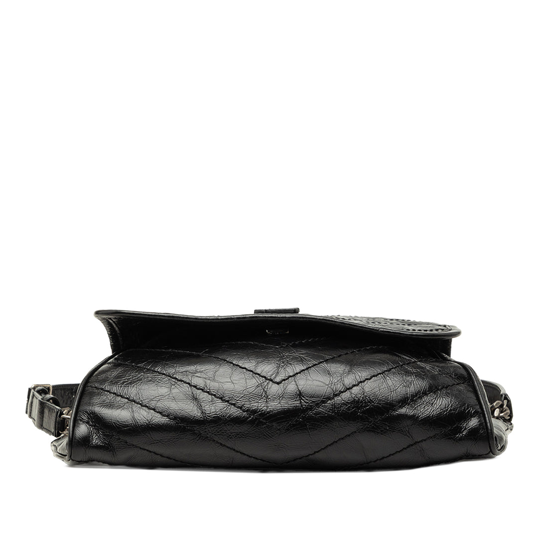 Saint Laurent froissé Niki Sac ceinture Cuir de veau