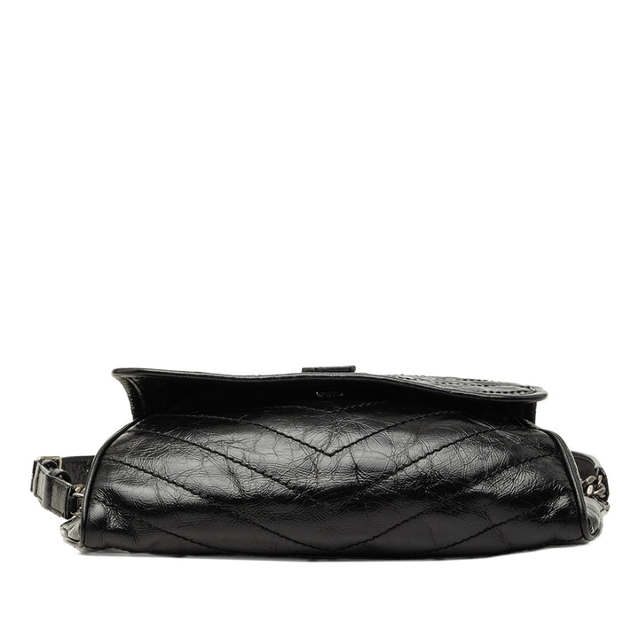 Saint Laurent froissé Niki Sac ceinture Cuir de veau