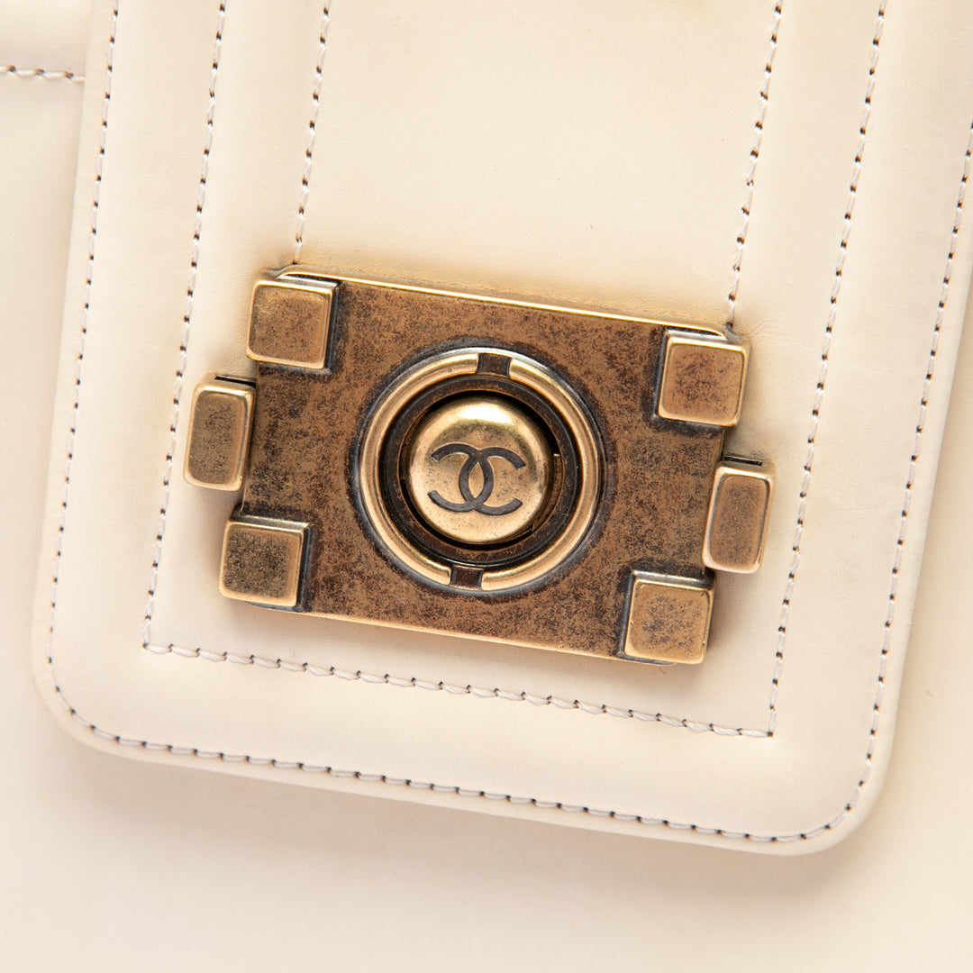 Boy Reverso Cabas Cuir de veau Blanc