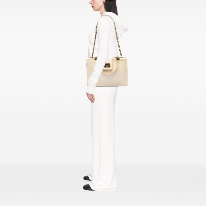 Boy Reverso Cabas Cuir de veau Blanc