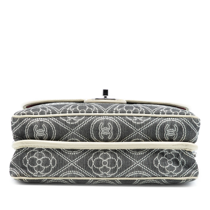 Chanel Camellia Imprimé Double Side à rabat Toile