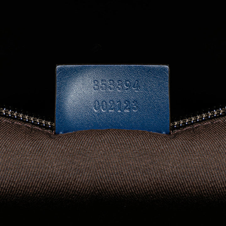 Gucci Bright Diamante Leather Travel Bag Blue - GABY PARIS