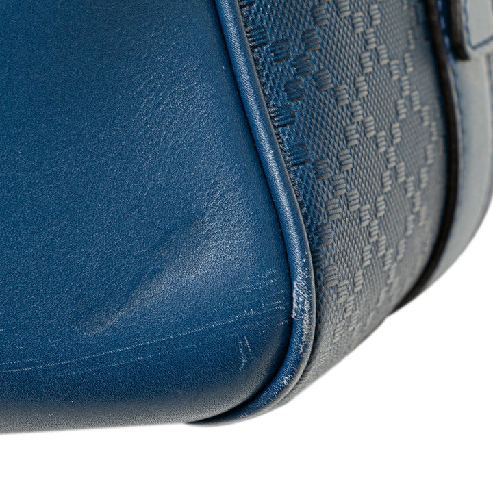 Gucci Bright Diamante Leather Travel Bag Blue - GABY PARIS