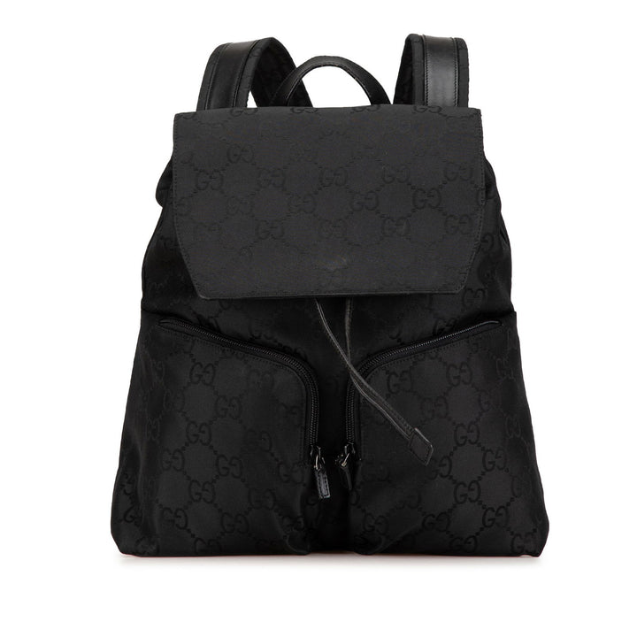 Gucci GG Nylon Backpack Black - GABY PARIS