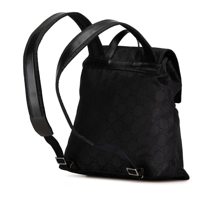 Gucci GG Nylon Backpack Black - GABY PARIS