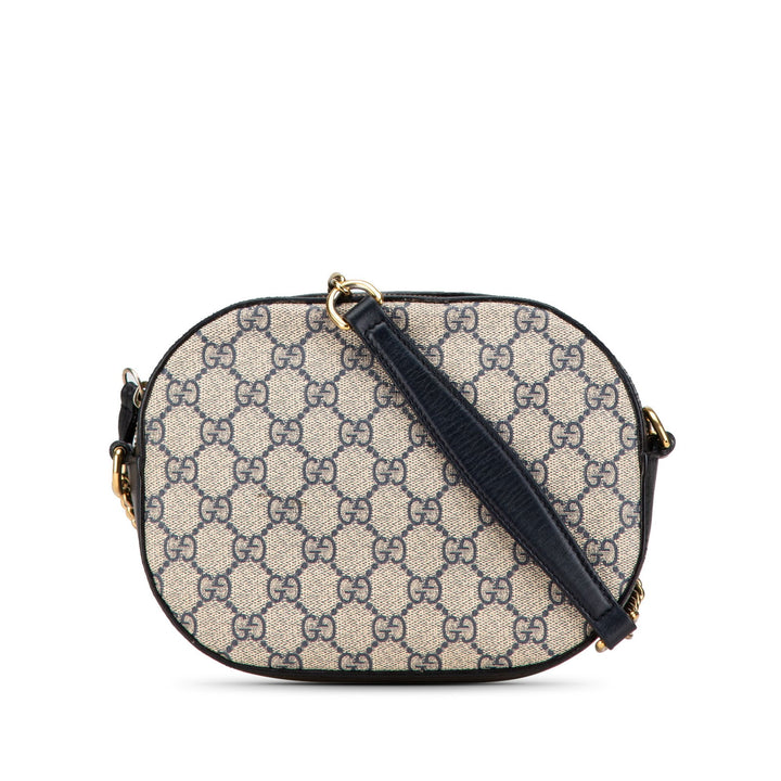 Gucci GG Supreme Chain Crossbody Brown - GABY PARIS