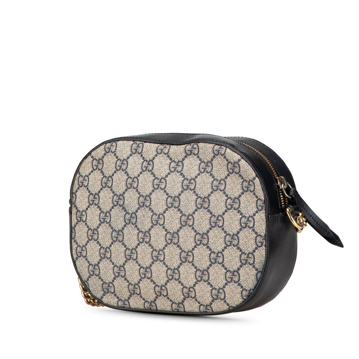 Gucci GG Supreme Chain Crossbody Brown - GABY PARIS