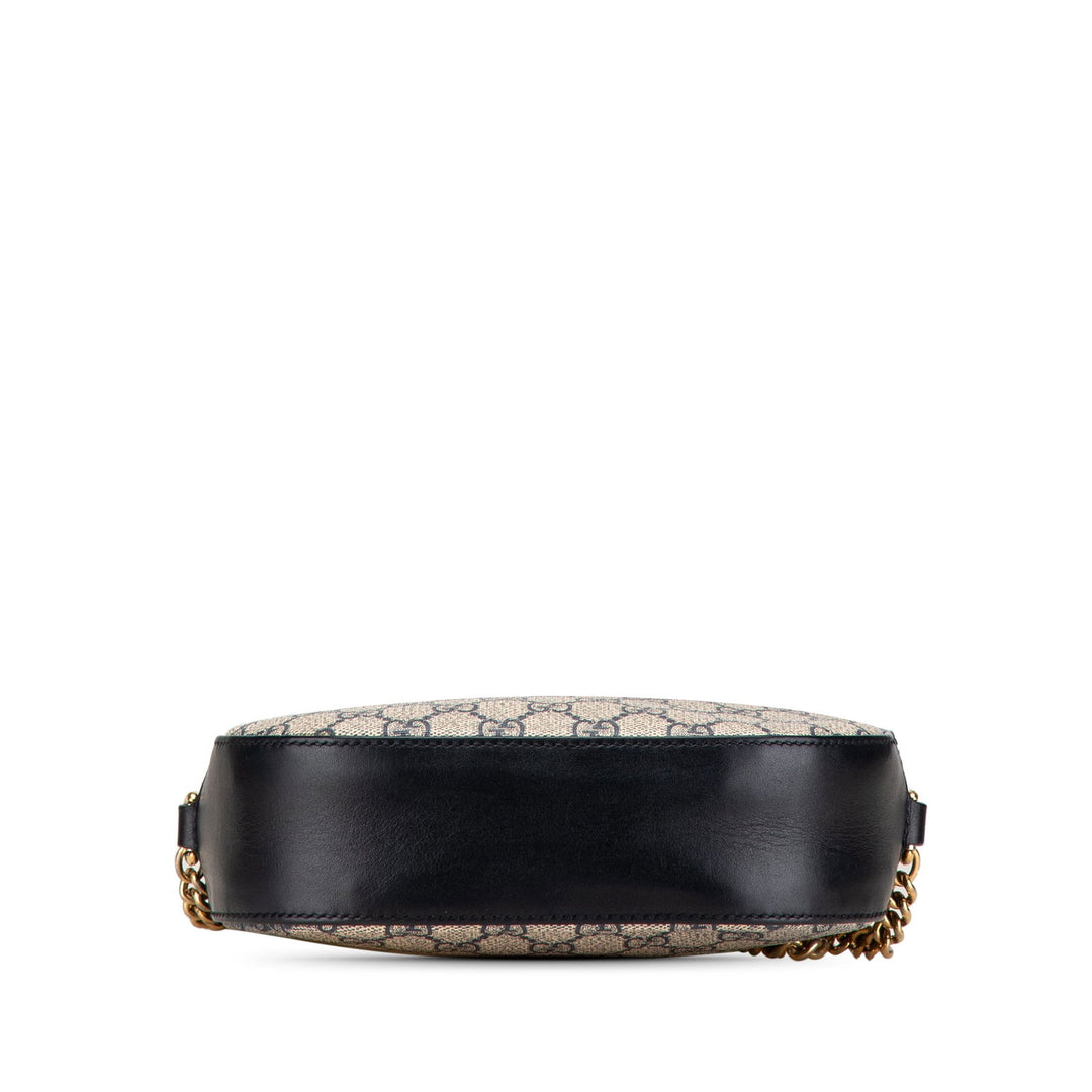 Gucci GG Supreme Chain Crossbody Brown - GABY PARIS