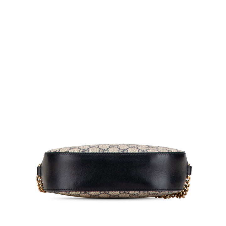 Gucci GG Supreme Chain Crossbody Brown - GABY PARIS