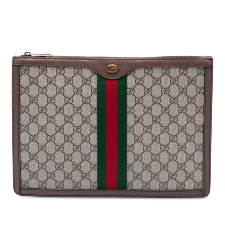 Gucci Pochette Web Ophidia GG Supreme Beige – vue principale – GABY PARIS