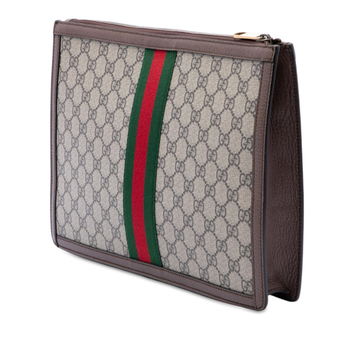Gucci Pochette Web Ophidia GG Supreme Beige – vue 2 – GABY PARIS