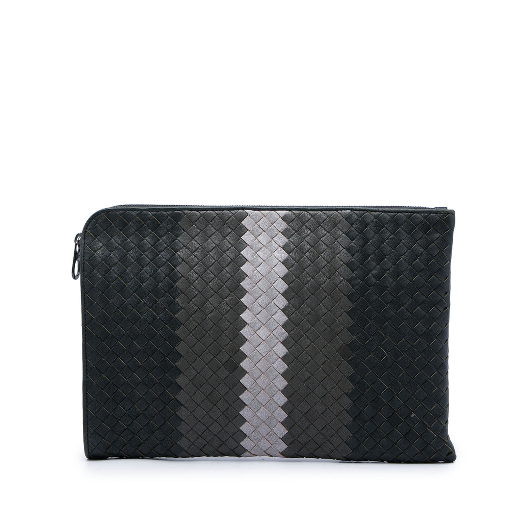 Bottega Veneta Tricolor Nappa Intrecciato Pochette