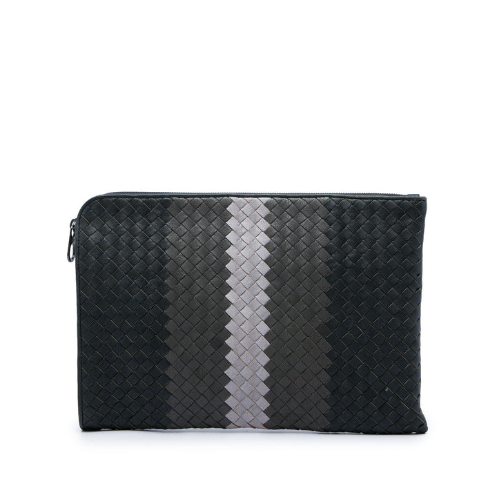 Bottega Veneta Tricolor Nappa Intrecciato Pochette