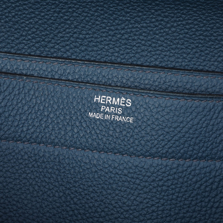 Hermès Porte-documents Casaque a Depeches 38 Togo Bleu – vue 5 – GABY PARIS