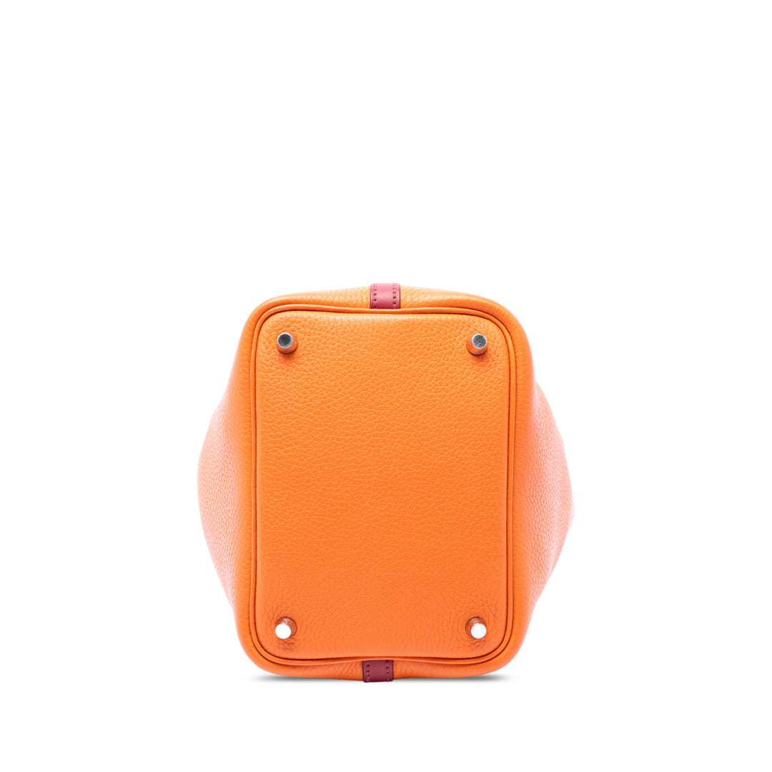 Hermès Bicolore et Picotin Lock 18 Clémence Orange – vue 3 – GABY PARIS
