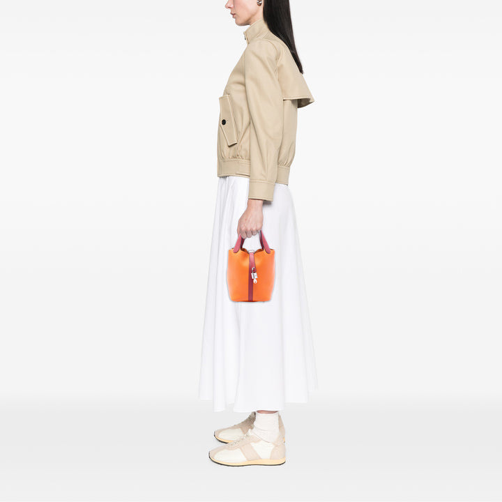 Hermès Bicolore et Picotin Lock 18 Clémence Orange – vue 6 – GABY PARIS