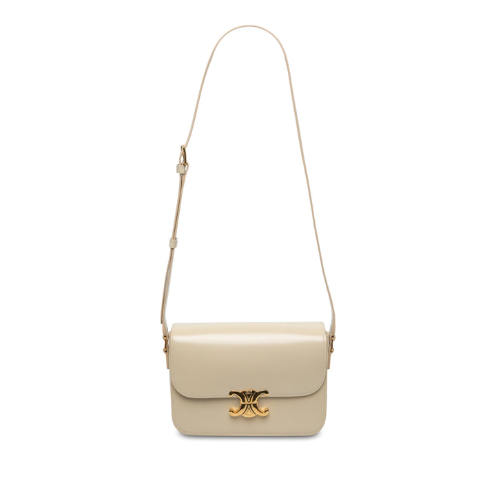 Celine Classique brillant Triomphe Sac Cuir de veau Marron – vue principale – GABY PARIS