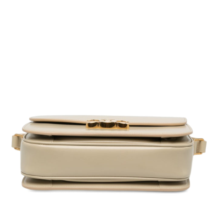 Celine Classique brillant Triomphe Sac Cuir de veau Marron – vue 3 – GABY PARIS