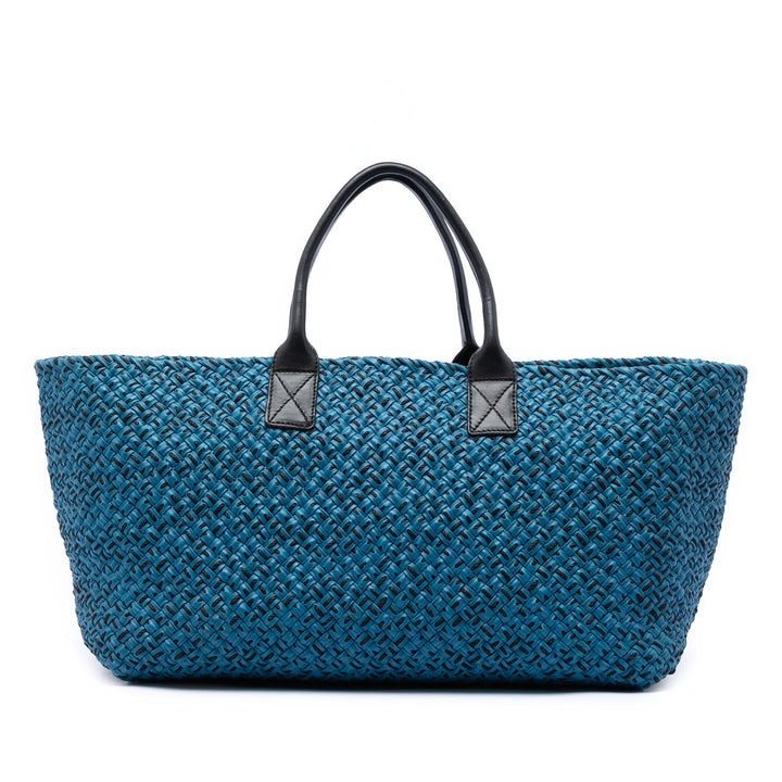 Bottega Veneta Large Cuir d’agneau Intreccio Cabat Cabas