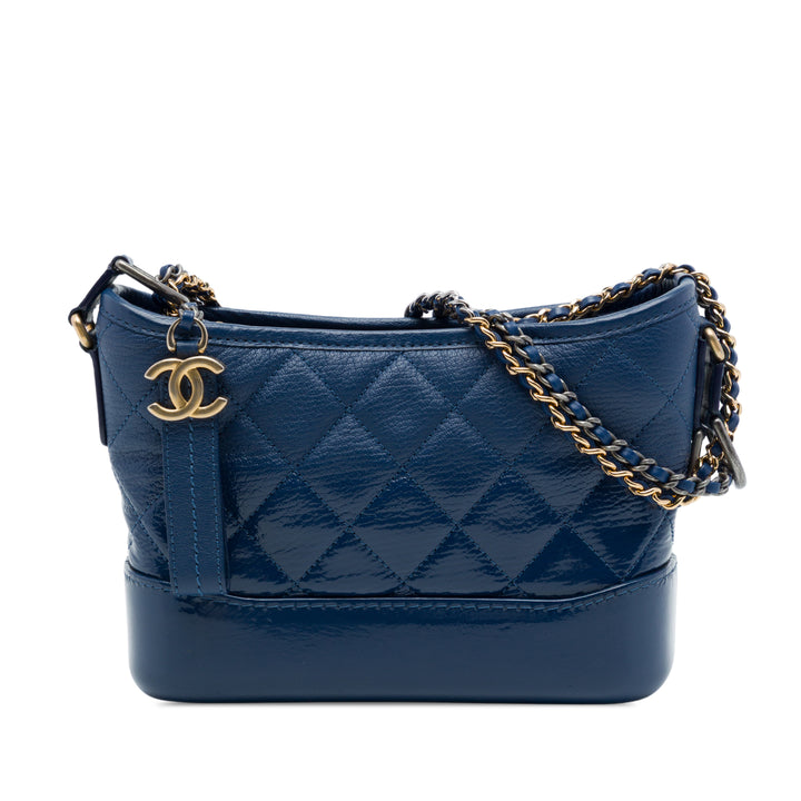 Chanel Gabrielle Sac Petit Cuir d'agneau Bleu – vue principale – GABY PARIS