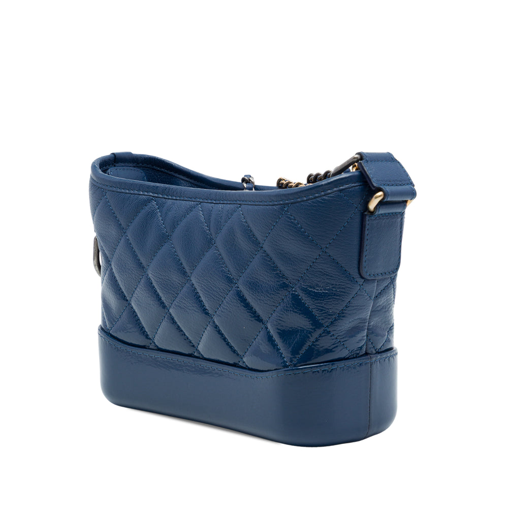 Chanel Gabrielle Sac Petit Cuir d'agneau Bleu – vue 2 – GABY PARIS