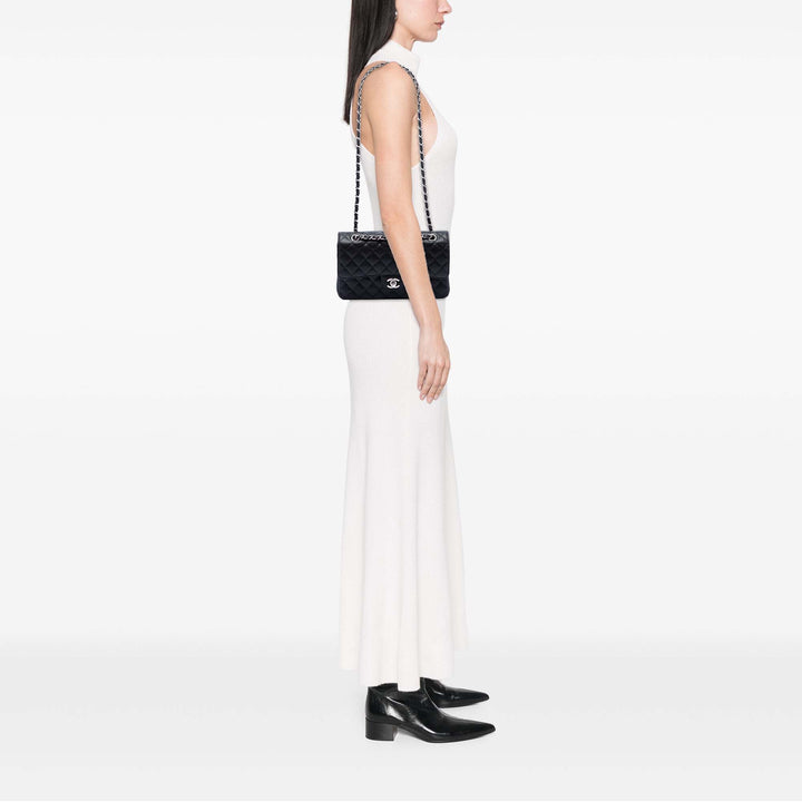 Classic Double rabat Moyen Cuir caviar Noir
